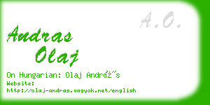 andras olaj business card